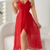Red Sheer Nightwear Dress