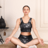 Women’s Tie Dye Ribbed Gym Wear Set