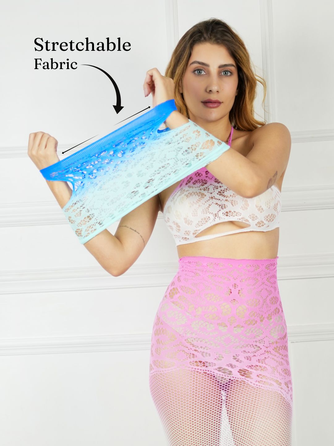 320 Women Two-Piece Halter Neck Baby Doll