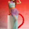 Women Two-Piece Halter Neck Baby Doll