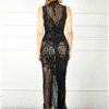 74 black 7 SIZI Elegant Black Lace Bodycon Dress