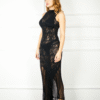 74 black 8 SIZI Elegant Black Lace Bodycon Dress