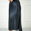 361 Black Satin High-Waist Skirt – Elegant Women’s Wear